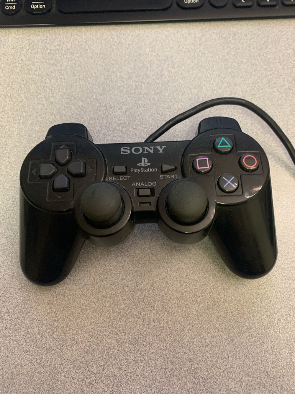 Sony PlayStation 2 PS2 OEM Black Wired Controller - Classic DualShock Style